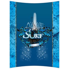 Sport, Surfboard With Water Drops Back Support Cushion by FantasyWorld7