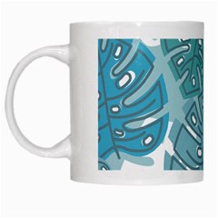 Pattern Leaves Banana White Mugs by HermanTelo