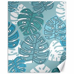 Pattern Leaves Banana Canvas 11  X 14  by HermanTelo