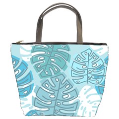 Pattern Leaves Banana Bucket Bag by HermanTelo