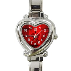 Awesome Creepy Skull With Crowm In Red Colors Heart Italian Charm Watch