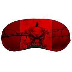 Awesome Creepy Skull With Crowm In Red Colors Sleeping Mask by FantasyWorld7