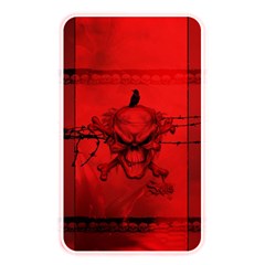 Awesome Creepy Skull With Crowm In Red Colors Memory Card Reader (Rectangular)