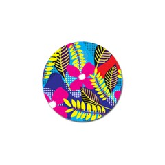 Pattern Leaf Polka Rainbow Golf Ball Marker (4 Pack)