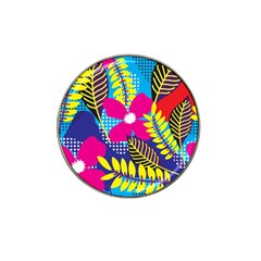 Pattern Leaf Polka Rainbow Hat Clip Ball Marker (4 Pack)