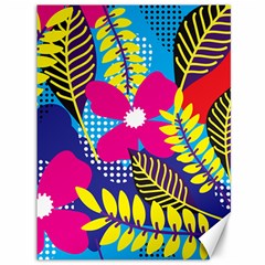 Pattern Leaf Polka Rainbow Canvas 36  X 48 