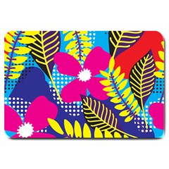 Pattern Leaf Polka Rainbow Large Doormat 