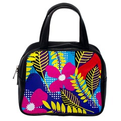 Pattern Leaf Polka Rainbow Classic Handbag (one Side)