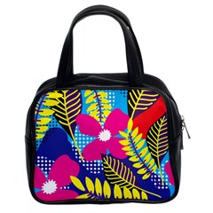 Pattern Leaf Polka Rainbow Classic Handbag (two Sides)