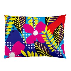 Pattern Leaf Polka Rainbow Pillow Case by HermanTelo