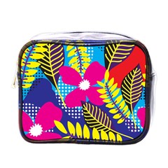 Pattern Leaf Polka Rainbow Mini Toiletries Bag (one Side)