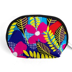 Pattern Leaf Polka Rainbow Accessory Pouch (medium)