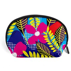 Pattern Leaf Polka Rainbow Accessory Pouch (large)