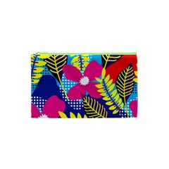 Pattern Leaf Polka Rainbow Cosmetic Bag (xs) by HermanTelo