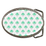 Plant Pattern Green Leaf Flora Belt Buckles Front