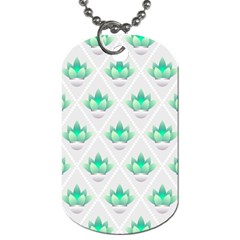 Plant Pattern Green Leaf Flora Dog Tag (two Sides) by HermanTelo