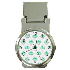 Plant Pattern Green Leaf Flora Money Clip Watches