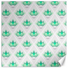 Plant Pattern Green Leaf Flora Canvas 12  X 12  by HermanTelo