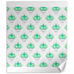 Plant Pattern Green Leaf Flora Canvas 20  X 24  by HermanTelo