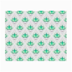 Plant Pattern Green Leaf Flora Small Glasses Cloth (2 Sides) by HermanTelo