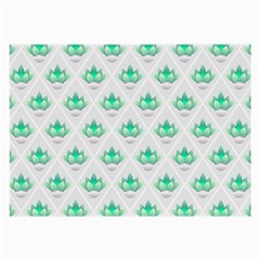 Plant Pattern Green Leaf Flora Large Glasses Cloth (2 Sides)