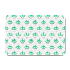 Plant Pattern Green Leaf Flora Small Doormat  by HermanTelo