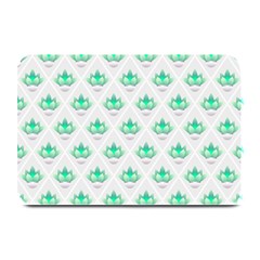 Plant Pattern Green Leaf Flora Plate Mats