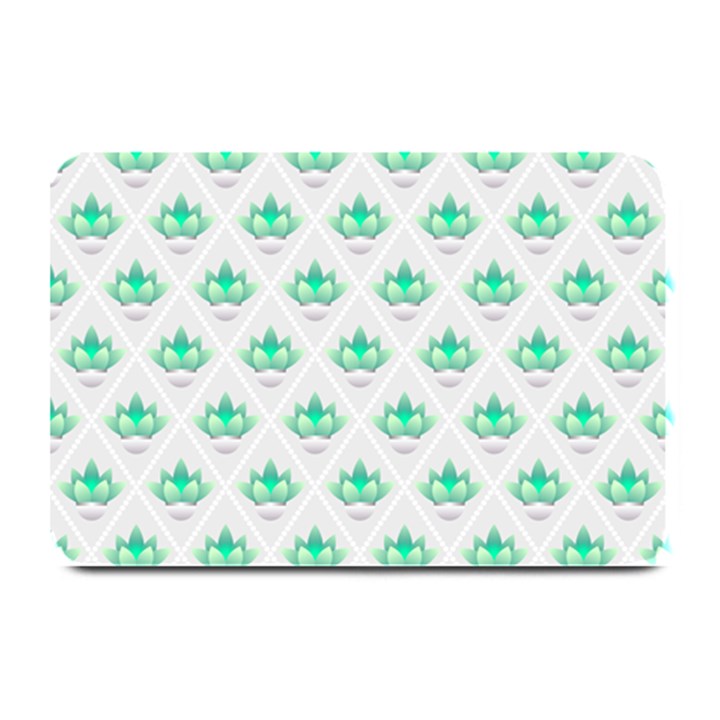 Plant Pattern Green Leaf Flora Plate Mats