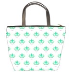 Plant Pattern Green Leaf Flora Bucket Bag Back