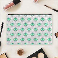 Plant Pattern Green Leaf Flora Cosmetic Bag (large)