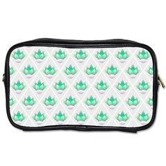 Plant Pattern Green Leaf Flora Toiletries Bag (one Side)