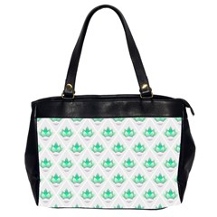 Plant Pattern Green Leaf Flora Oversize Office Handbag (2 Sides)