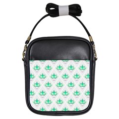 Plant Pattern Green Leaf Flora Girls Sling Bag by HermanTelo