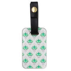 Plant Pattern Green Leaf Flora Luggage Tag (one Side)