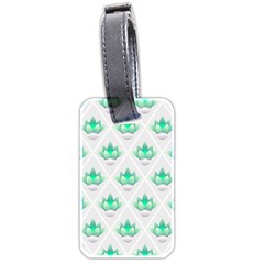 Plant Pattern Green Leaf Flora Luggage Tag (two Sides)