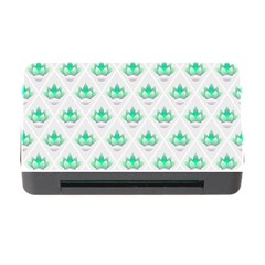 Plant Pattern Green Leaf Flora Memory Card Reader With Cf