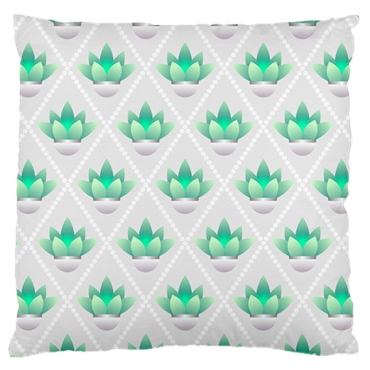 Plant Pattern Green Leaf Flora Large Cushion Case (Two Sides)