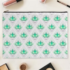 Plant Pattern Green Leaf Flora Cosmetic Bag (xxxl)