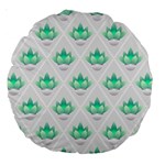 Plant Pattern Green Leaf Flora Large 18  Premium Round Cushions Front