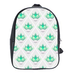 Plant Pattern Green Leaf Flora School Bag (xl)