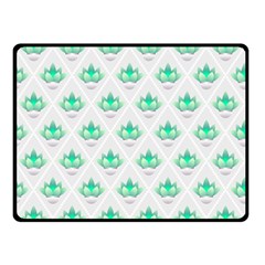 Plant Pattern Green Leaf Flora Double Sided Fleece Blanket (small) 