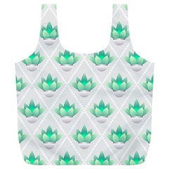 Plant Pattern Green Leaf Flora Full Print Recycle Bag (xl)