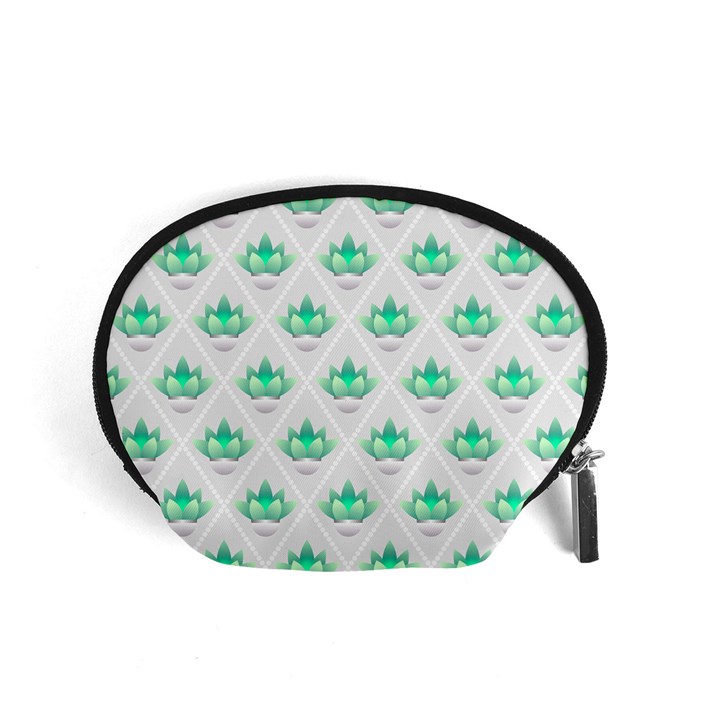 Plant Pattern Green Leaf Flora Accessory Pouch (Small)