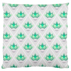 Plant Pattern Green Leaf Flora Standard Flano Cushion Case (one Side)