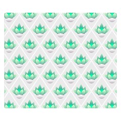 Plant Pattern Green Leaf Flora Double Sided Flano Blanket (small) 