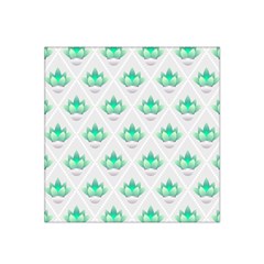 Plant Pattern Green Leaf Flora Satin Bandana Scarf