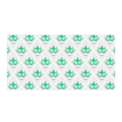 Plant Pattern Green Leaf Flora Satin Wrap