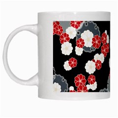 Plum Snow Ring White Mugs