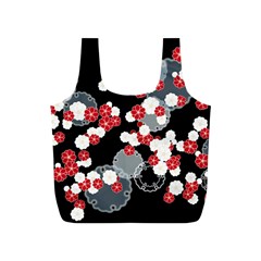 Plum Snow Ring Full Print Recycle Bag (s) by HermanTelo