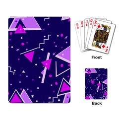 Purple Blue Geometric Pattern Playing Cards Single Design